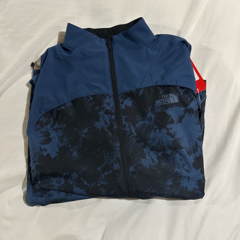 Brand New The North Face Men's Blue Jacket Floral Print. Size Medium!